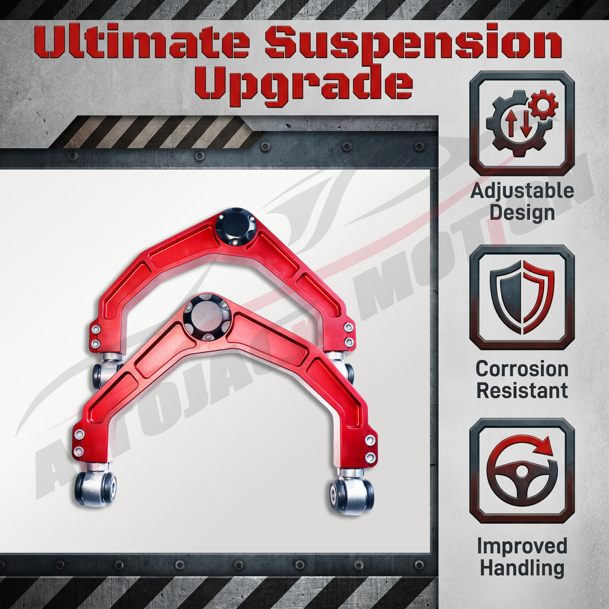 AUTOJACK Front Upper Control Arms for 2"-4" Lift for 2006-2020 DODGE RAM 1500