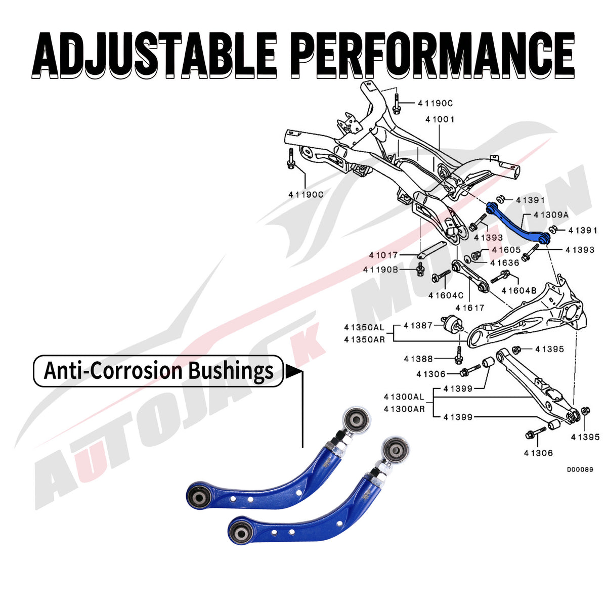 Pair of Adjustable Rear Camber Arms For Dodge Caliber Jeep Compass/Patriot